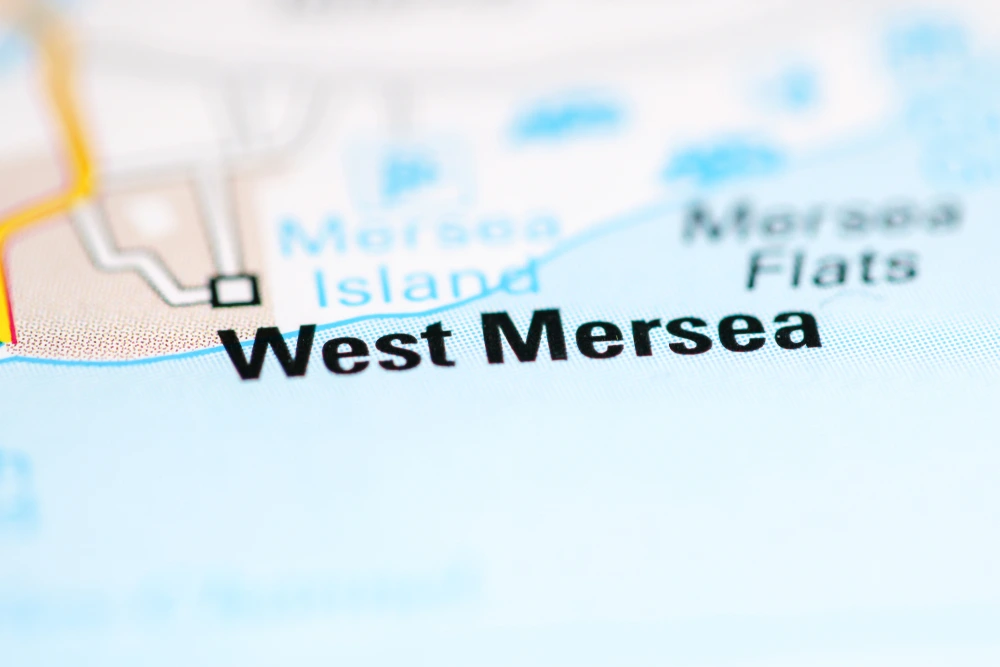 west mersea on a map
